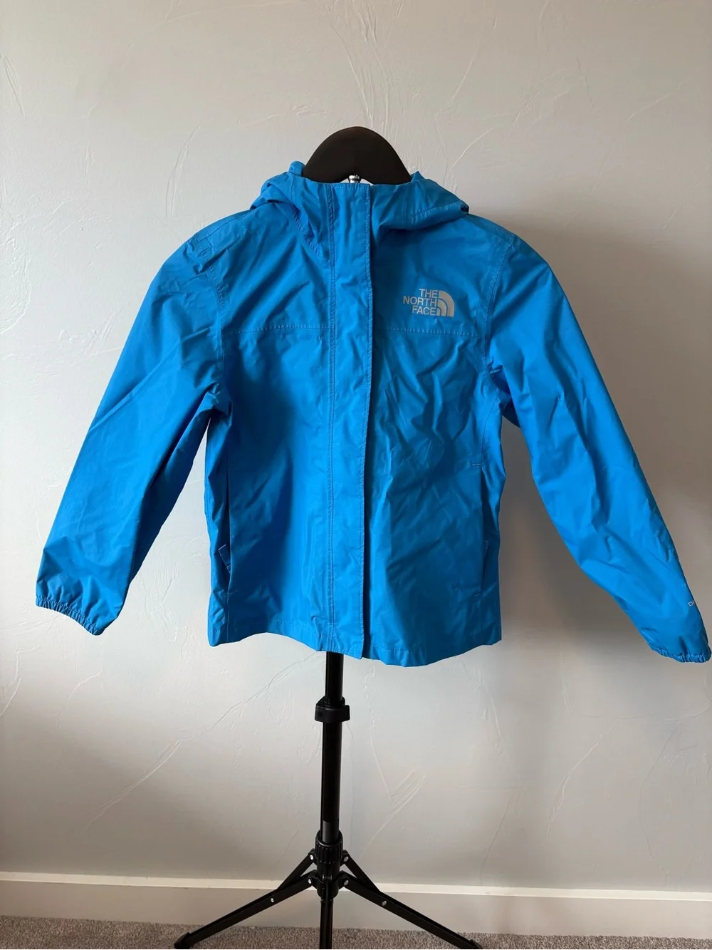 Kids The North Face Vibrant Blue Hooded Shell Jacket